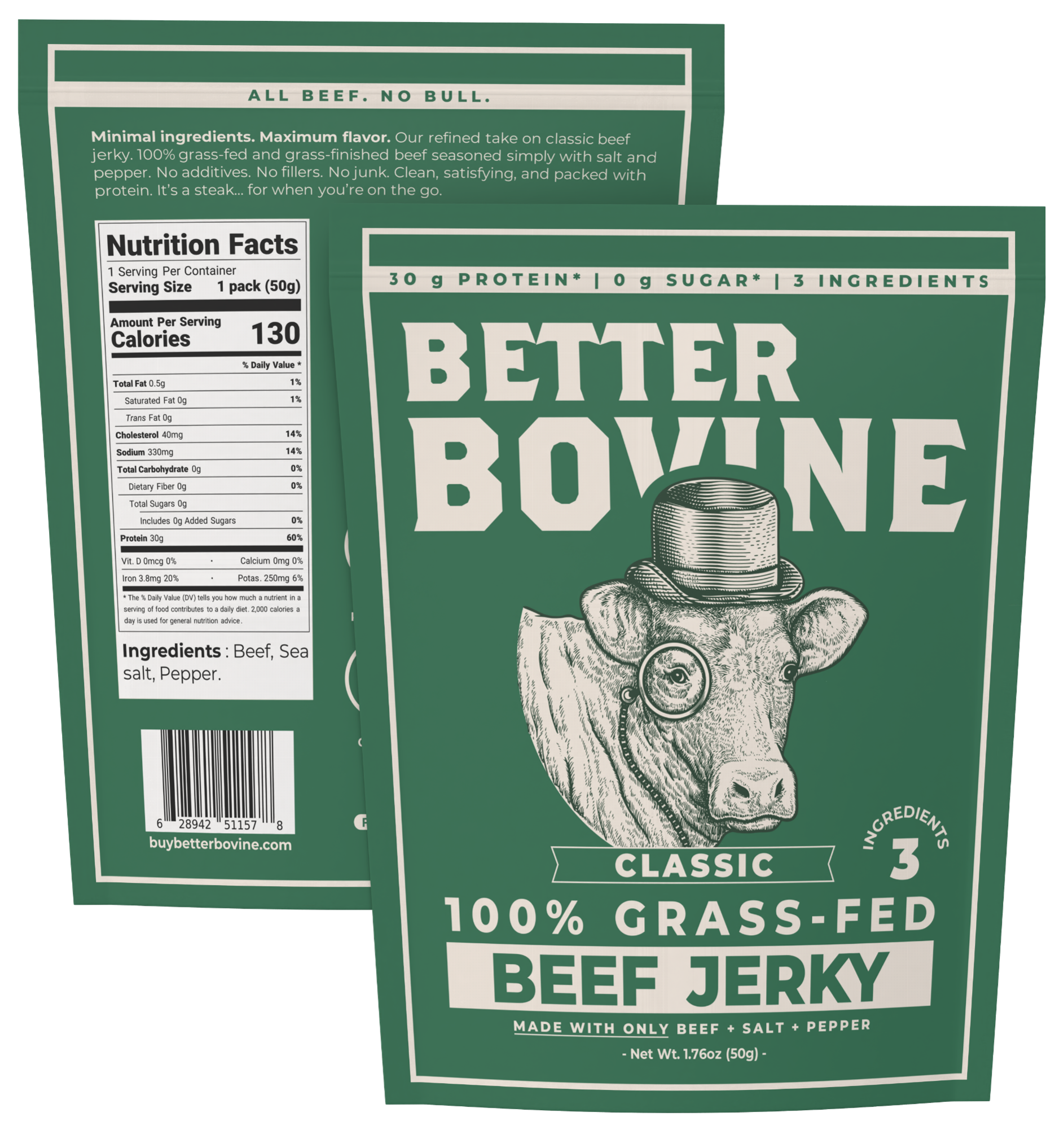100% Grass-fed Beef Jerky