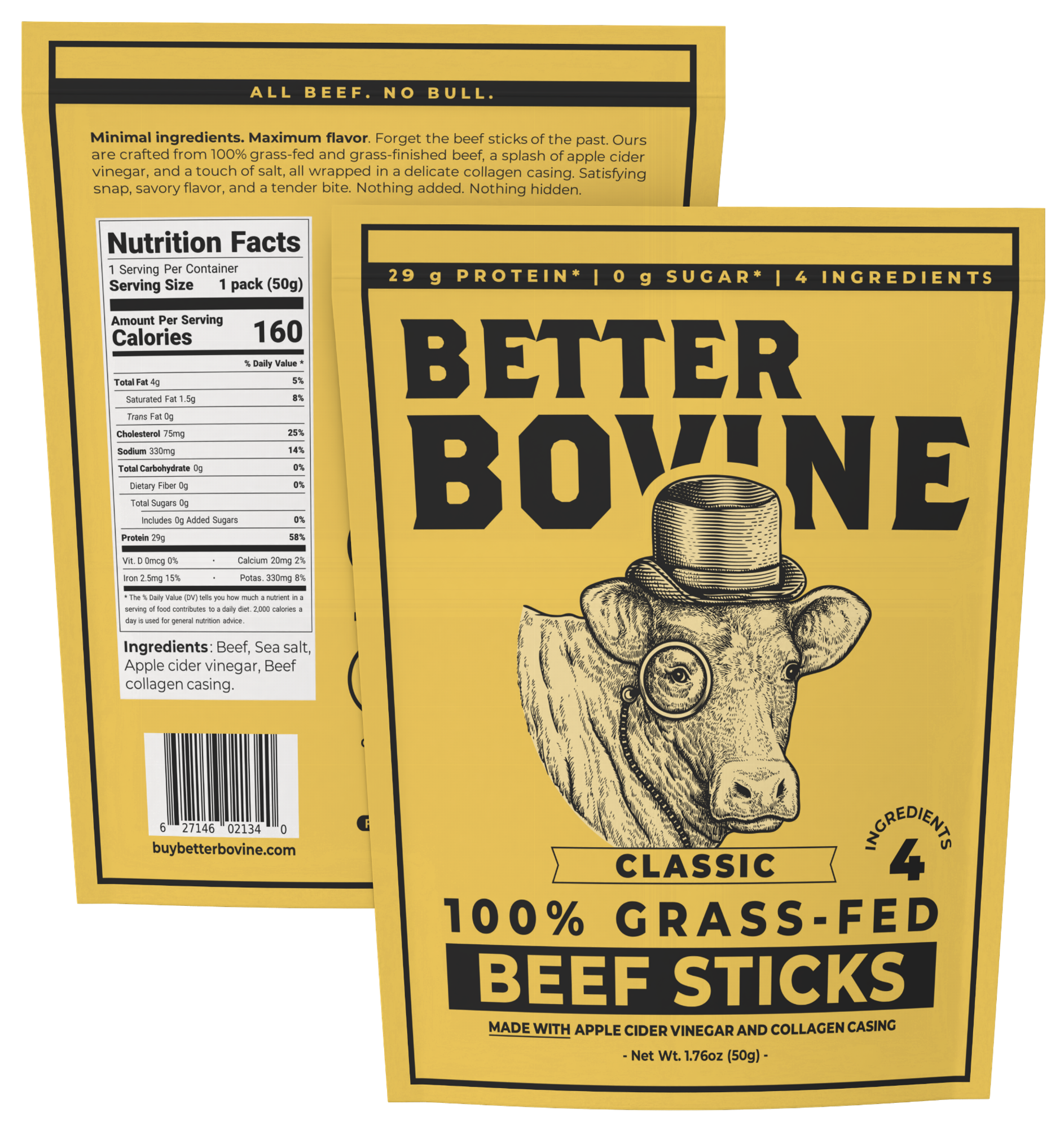 100% Grass-fed Beef Sticks